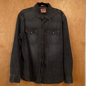Wrangler Men’s Western Denim Shirt - Size L